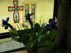 Some of Norm's flowers and art.