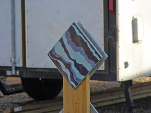 Back side of tile tower...