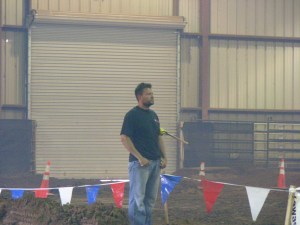 Paul looks like he is doing nothing, but he volunteered to flag for the race. Little did he know, but his corner would see the most crashes of the evening...