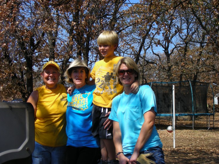 Mom, Grandma, son and Norm. This young man lost his prized knife collection....