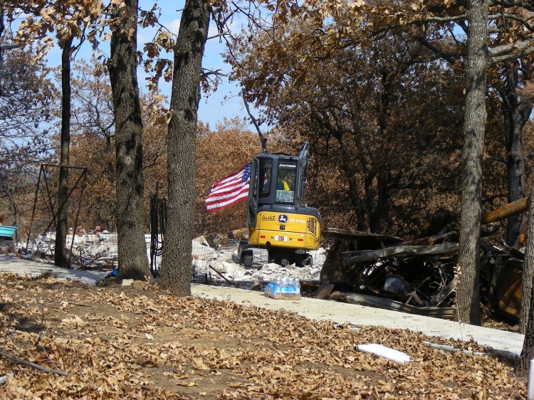 I liked that this homeowner had a flag flying on her property. She was also featured in the local newspaper.
