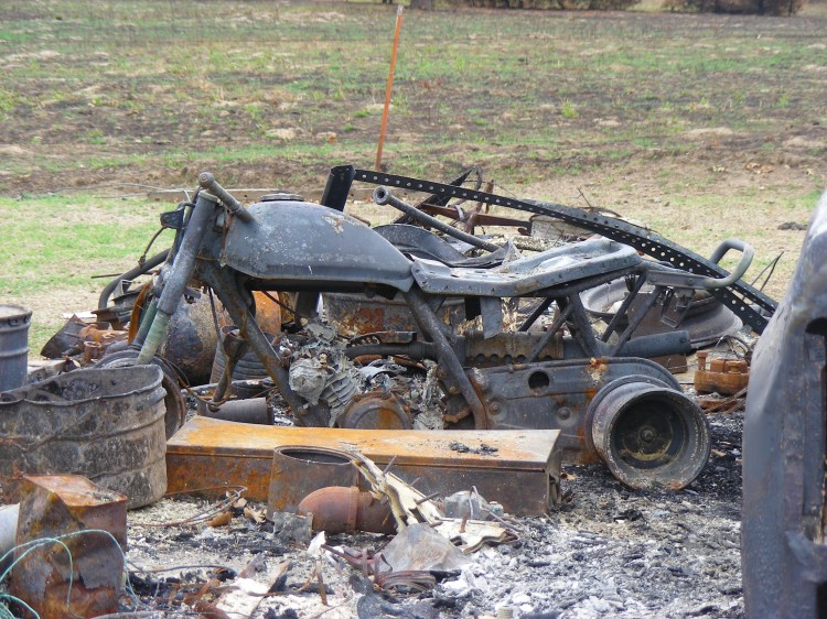 This was functioning three wheeler, before the fire...