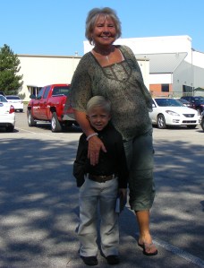 Norm with Leo on our to fellowship at FSBC Mustang Oklahoma.