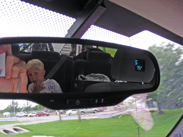 Leo is in the truck! 