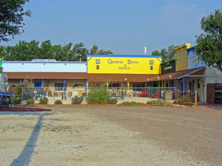 The Gunsmoke RV park in Dodge City Kansas. Nice place...