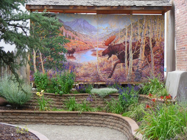 It was a little rainy and overcast, but we still strolled through the town of Creede. This painting was really cool...