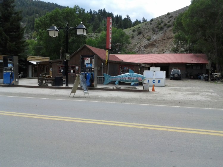 Norm really liked this place. The reason, it was like her, so many different things at one time! It was a gas station, restaurant, fishing stuff and garage in back...