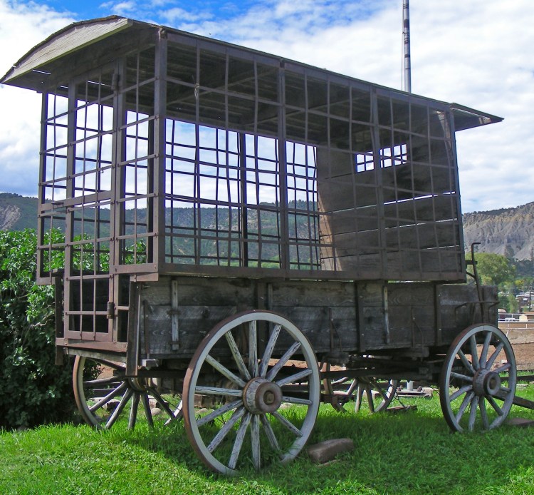 This is the original paddy wagon that was used in the movie, True Grit...