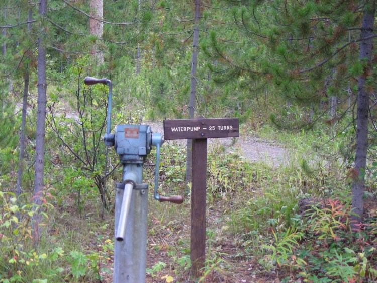 We scored another great campsite in the Bridger-Teton national forest. This was a cool water pump, but the water was not drinkable...