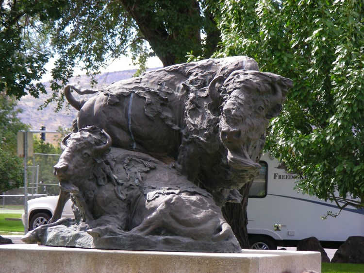 Not much of a photo of downtown Cody, but this is it...