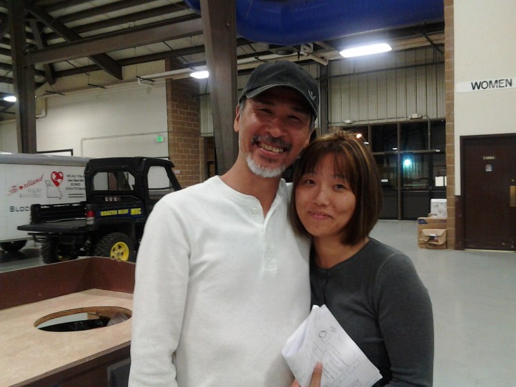 Our new friends, Yumi and Taka. They are the proud owners of the sushi bar in downtown Lyons Colorado. Next August, Norm and I will be eating there!!!