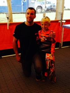 This is Leo with the race winner and over all champ, Charlie Mullins...