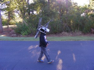 Leo knew it would be a long day for all of us, so he pitched in and carried his share of the work load...