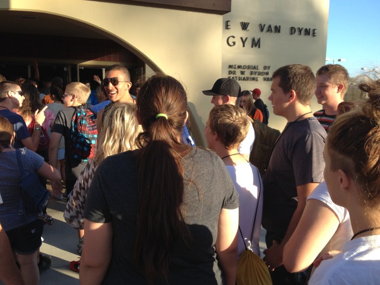 About to enter into worship, over 700 teens...That is a lot of teenagers in one place!!!