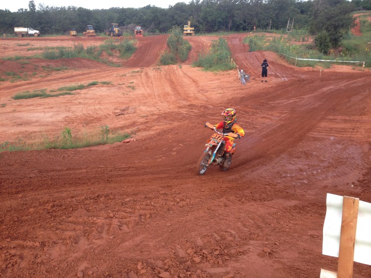 This little guy would take the lead, but within three laps, a smaller guy on a smaller bike would run him down and make the pass...